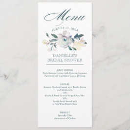  bloemen | Waterverf Floral | Menu Weddenschappen Kaart