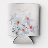 Bloemen Waterverf Frangipani Terracotta Bruiloft Blikjeskoeler (Voorkant)