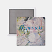 Bloemen Waterverf Geluk Bloeit Magneet (Voorkant / Achterkant)