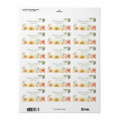 Bloemen Waterverf Gepersonaliseerd adres Etiket (Full Sheet)