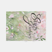 Bloemen waterverf gepersonaliseerd Geniet van de r Fleece Deken (Voorkant (Horizontaal))