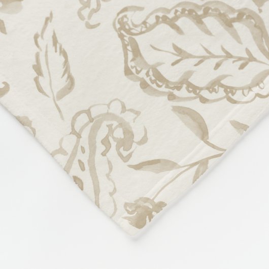 Bloemen waterverf geschetst fleece deken (Hoek)