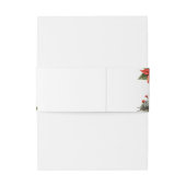 Bloemen Waterverf Groen Winter Wedding Uitnodigingen Wikkel (Achterkant Voorbeeld)