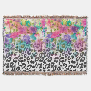  bloemen Waterverf handschilderlak Deken