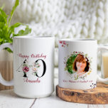 Bloemen Waterverf Happy 40th Birthday Custom Foto Koffiemok<br><div class="desc">Het aanpasbare mok-ontwerp inspireert u om de 40e verjaardag van uw geliefde te vieren. Met de mogelijkheid om hun naam en foto toe te voegen,  is het een perfect geschenk dat hun dag kan opfleuren en hen kan shows hoeveel ze voor u betekenen.</div>