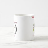 Bloemen Waterverf Happy 60th Birthday Custom Foto Koffiemok (Center)