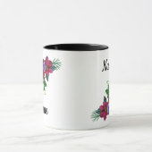 Bloemen waterverf heldere romantische florale kree mok (Midden)