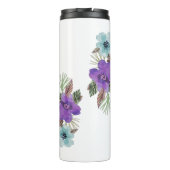 Bloemen waterverf heldere romantische florale kree thermosbeker (Achterkant)