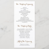 bloemen waterverf herfst bruiloft programma's (Achterkant)