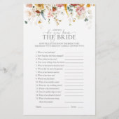 Bloemen Waterverf Hoe goed ken je douchegame (Voorkant)