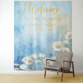  Bloemen Waterverf Huwelijk Achtergrond Wandkleed (In situ)