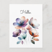  Bloemen Waterverf Illustratie Briefkaart (Voorkant)