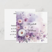 Bloemen waterverf in zachte pastelkleuren kaart (Voorkant / Achterkant)