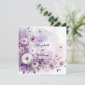 Bloemen waterverf in zachte pastelkleuren kaart (Staand voorkant)