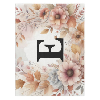 Bloemen waterverf in zachte pastelkleuren tafelkleed