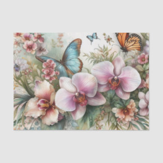 Bloemen waterverf in zachte pastelkleuren tissuepapier