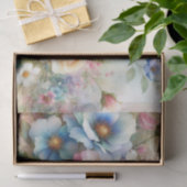Bloemen waterverf in zachte pastelkleuren tissuepapier (Geschenk)