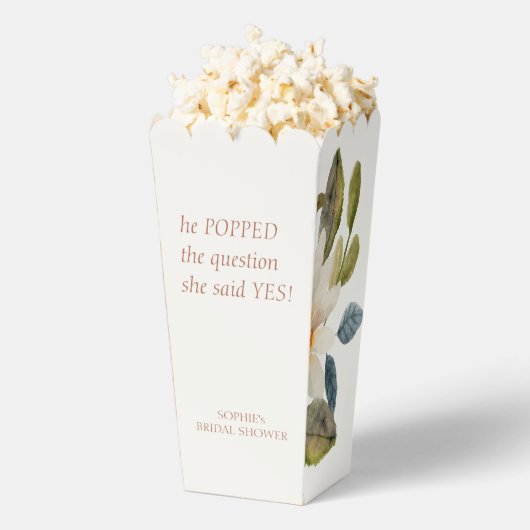 Bloemen Waterverf & Ivoor Paar Popcorn Bedankdoosjes (Popped)
