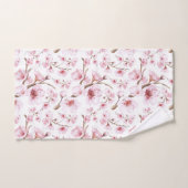Bloemen Waterverf Kersenbloesems Roze Wit Bad Handdoek (Handdoek)