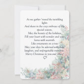 Bloemen Waterverf Kerst Kaart (Achterkant)