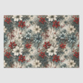  Bloemen Waterverf Kerstmis Poinsettia Tissuepapier (Voorkant)