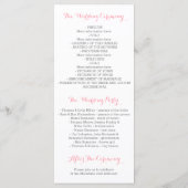 Bloemen Waterverf krans Elegant bruiloft programma Programmakaart (Achterkant)