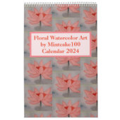 Bloemen Waterverf Kunst door MintCake100 Kalender  (Hoes)