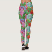 Bloemen Waterverf Leggings Abstracte damesbroek (Achterkant)