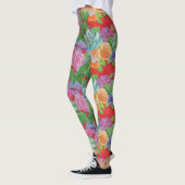 Bloemen Waterverf Leggings Abstracte damesbroek (Links)