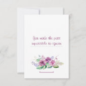 Bloemen waterverf leraar geschiedenis waardering bedankkaart (Voorkant)