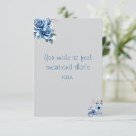 Bloemen waterverf leraar geschiedenis waardering bedankkaart