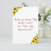 Bloemen waterverf leraar geschiedenis waardering bedankkaart (Staand voorkant)