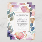 Bloemen Waterverf Lied van Solomon Bijbel Bruiloft Kaart (Voorkant / Achterkant)