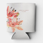 Bloemen Waterverf Lillies Terracotta Blikjeskoeler (Voorkant)