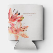 Bloemen Waterverf Lillies Terracotta Blikjeskoeler (Achterkant)