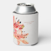 Bloemen Waterverf Lillies Terracotta Blikjeskoeler (Blikje Achterkant)