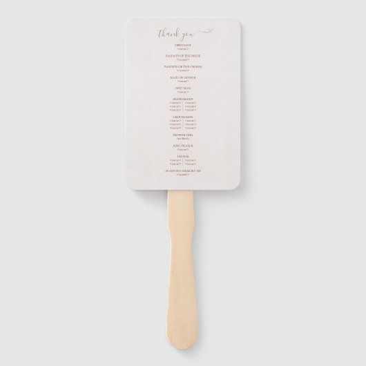 Bloemen Waterverf Lillies Terracotta Handwaaier (Achterkant)