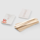 Bloemen Waterverf Lillies Terracotta Handwaaier (Niet-gemonteerd)