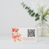 Bloemen Waterverf Lillies Terracotta Informatiekaartje (Staand voorkant)