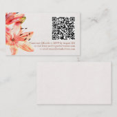 Bloemen Waterverf Lillies Terracotta Informatiekaartje (Voorkant / Achterkant)