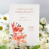 Bloemen Waterverf Lillies Terracotta Kaart