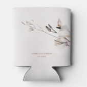 Bloemen Waterverf Magnolia Terracotta Blikjeskoeler (Achterkant)