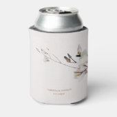 Bloemen Waterverf Magnolia Terracotta Blikjeskoeler (Blikje Achterkant)