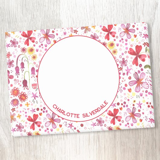 Bloemen Waterverf Modern gepersonaliseerd Post-it® Notes