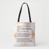 Bloemen Waterverf Moederdag Schattige gedicht & fo Tote Bag (Voorkant)