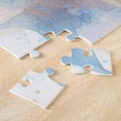 Bloemen waterverf monogram lelie van het dal legpuzzel (Zijkant)