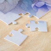 Bloemen waterverf monogram roze paarse slipjes legpuzzel (Zijkant)