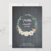 Bloemen waterverf Olifant Uitnodiging, Baby 2e Kaart (Achterkant)