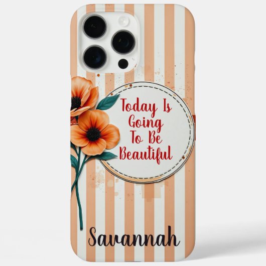  Bloemen Waterverf Ontwerp Chic Distressed Case-Mate iPhone Case (Achterkant)