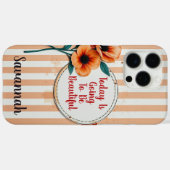  Bloemen Waterverf Ontwerp Chic Distressed Case-Mate iPhone Case (Achterkant (horizontaal))